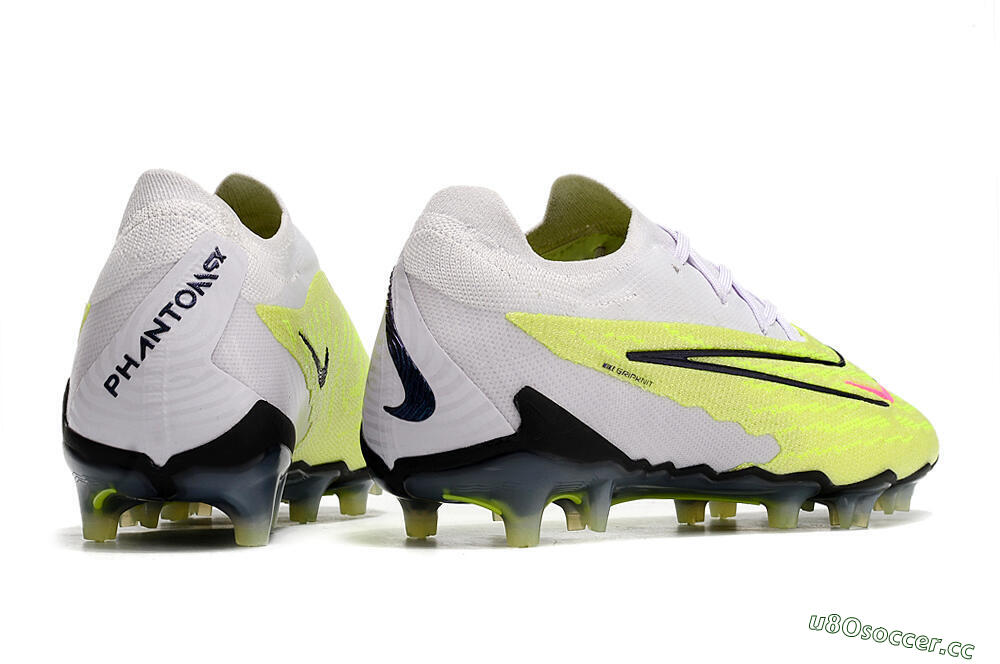 Men's Nike Phantom GX Elite FG Firm Ground Low-Tops Football Boots - White/Green/Black 6
