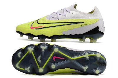 Men's Nike Phantom GX Elite FG Firm Ground Low-Tops Football Boots - White/Green/Black