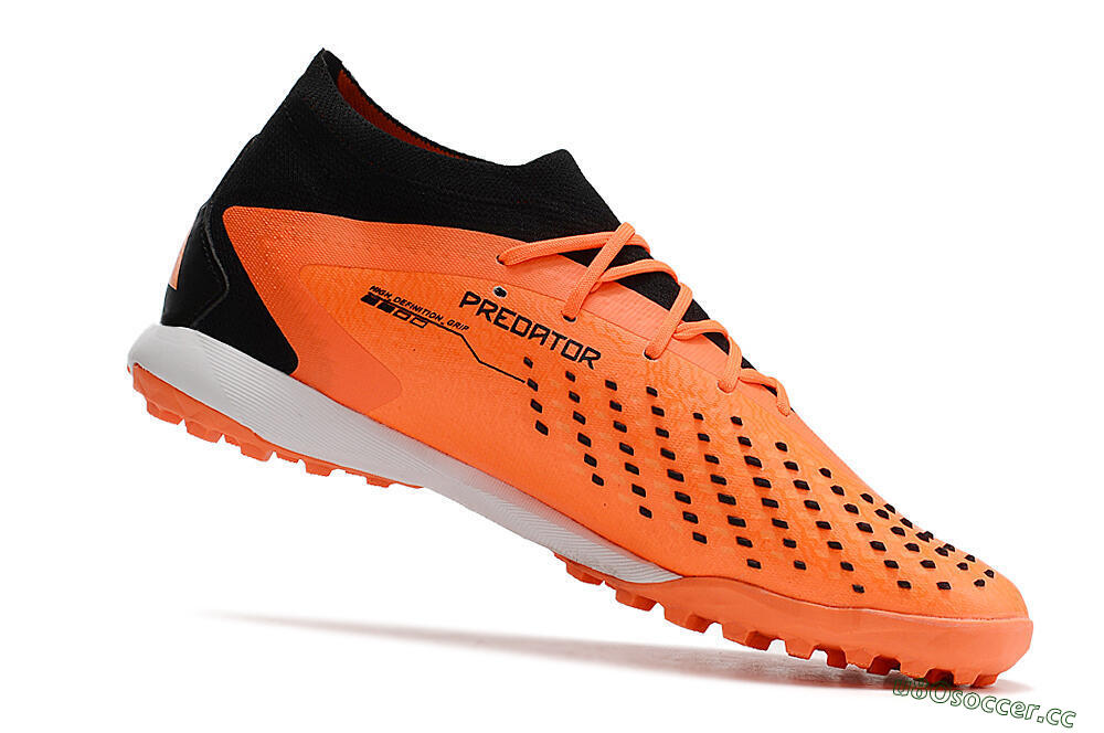 Men's Adidas Predator Accuracy.1 TF Artificial Turf High-Tops Football Boots - Orange/Black 4