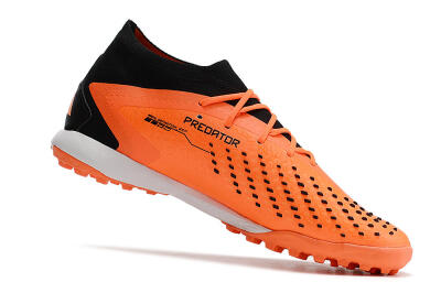 Men's Adidas Predator Accuracy.1 TF Artificial Turf High-Tops Football Boots - Orange/Black