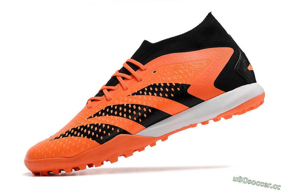 Men's Adidas Predator Accuracy.1 TF Artificial Turf High-Tops Football Boots - Orange/Black 5