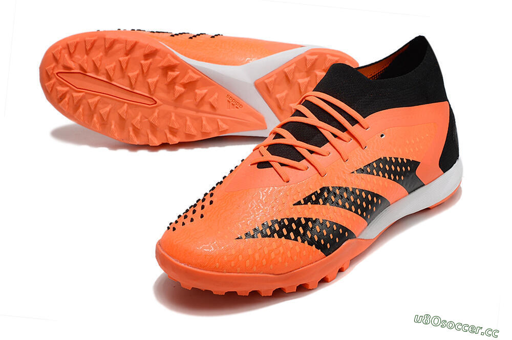 Men's Adidas Predator Accuracy.1 TF Artificial Turf High-Tops Football Boots - Orange/Black 3