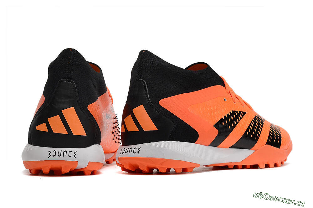 Men's Adidas Predator Accuracy.1 TF Artificial Turf High-Tops Football Boots - Orange/Black 6