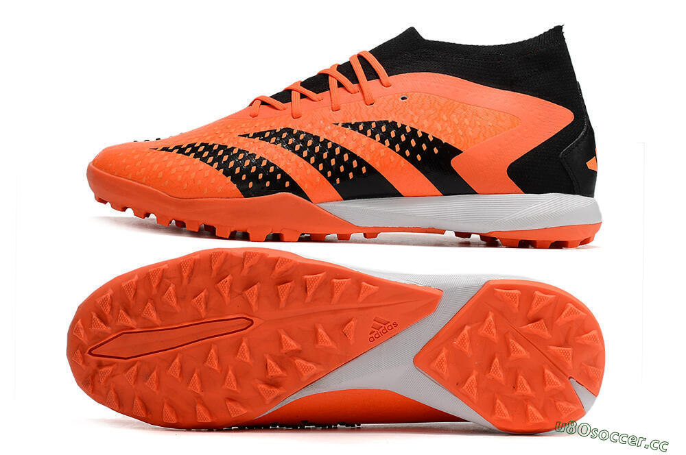Men's Adidas Predator Accuracy.1 TF Artificial Turf High-Tops Football Boots - Orange/Black 1