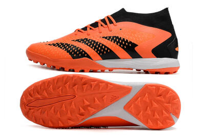 Men's Adidas Predator Accuracy.1 TF Artificial Turf High-Tops Football Boots - Orange/Black