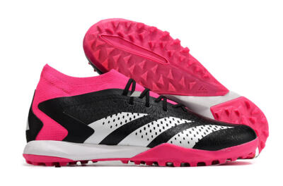Men's Adidas Predator Accuracy.1 TF Artificial Turf High-Tops Football Boots - Black/White/Pink