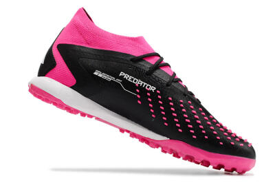 Men's Adidas Predator Accuracy.1 TF Artificial Turf High-Tops Football Boots - Black/White/Pink