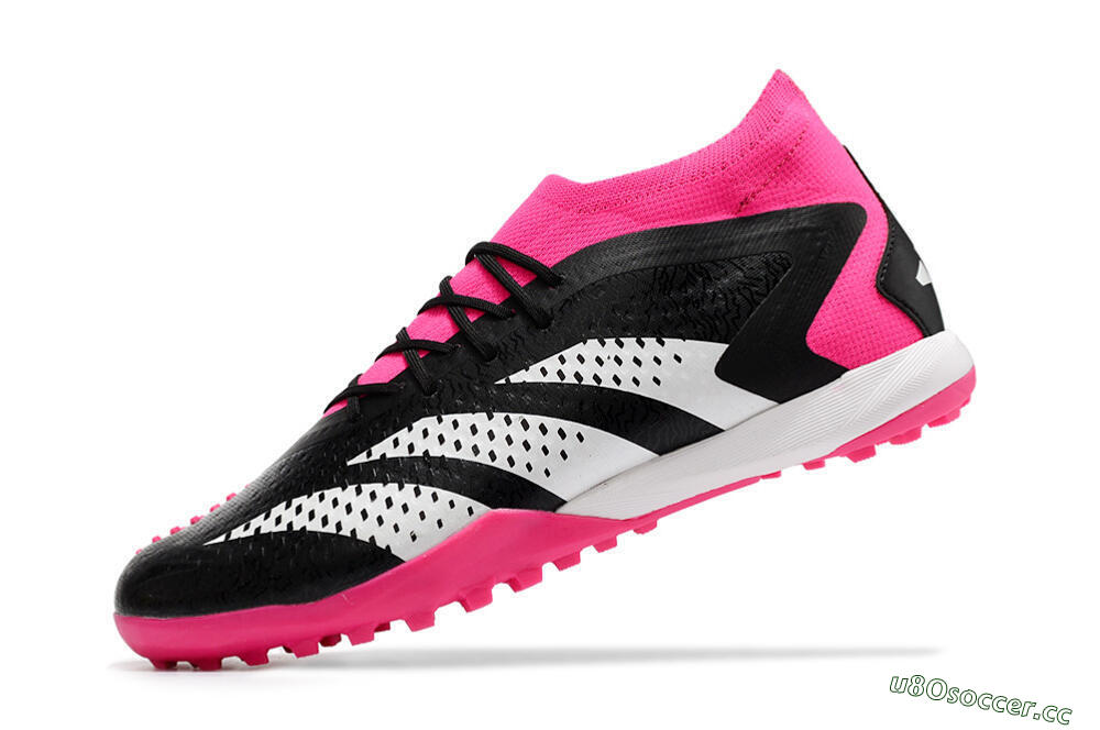 Men's Adidas Predator Accuracy.1 TF Artificial Turf High-Tops Football Boots - Black/White/Pink 5