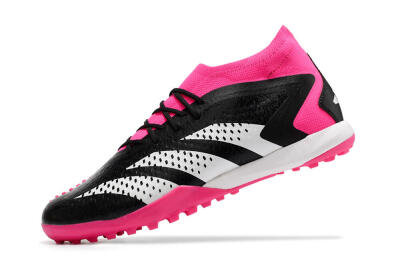 Men's Adidas Predator Accuracy.1 TF Artificial Turf High-Tops Football Boots - Black/White/Pink