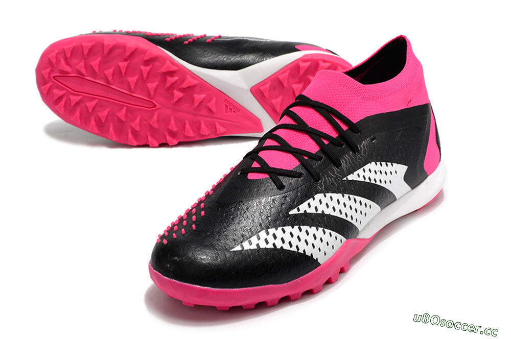 Men's Adidas Predator Accuracy.1 TF Artificial Turf High-Tops Football Boots - Black/White/Pink 3