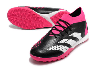 Men's Adidas Predator Accuracy.1 TF Artificial Turf High-Tops Football Boots - Black/White/Pink