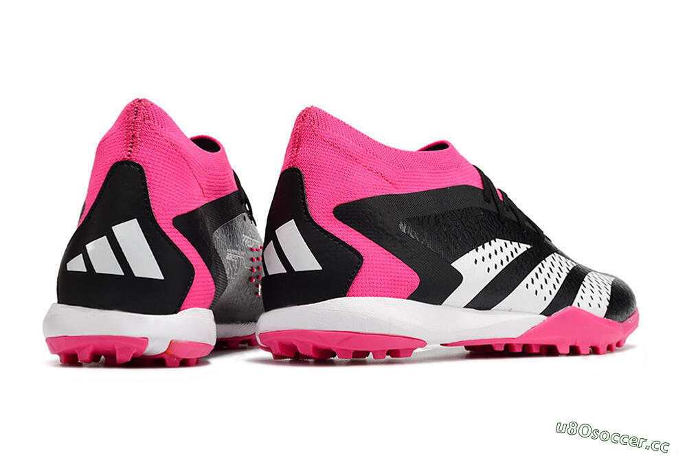 Men's Adidas Predator Accuracy.1 TF Artificial Turf High-Tops Football Boots - Black/White/Pink 6