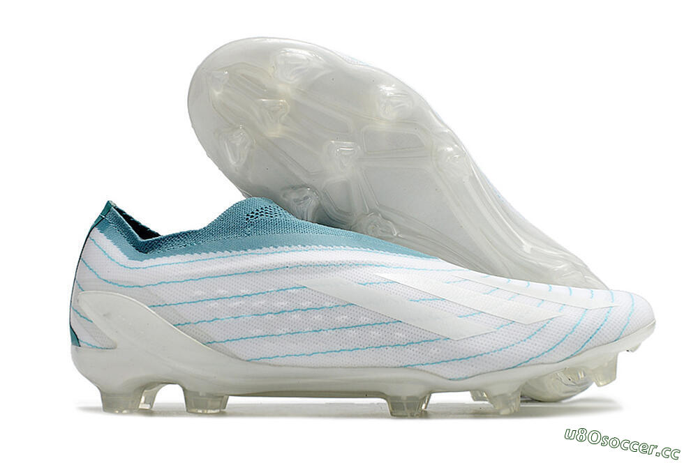 Men's adidas X Speedportal+ Parley FG Firm Ground Low-Tops Football Boots - White/Blue 2