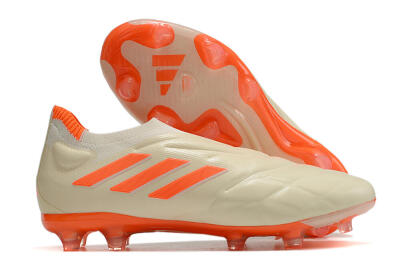 Men's Adidas Copa Pure+ FG Firm Ground Low-Tops Football Boots - White/Orange