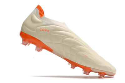 Men's Adidas Copa Pure+ FG Firm Ground Low-Tops Football Boots - White/Orange