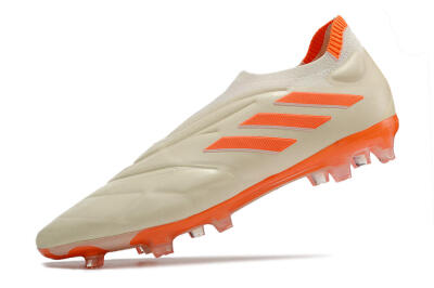 Men's Adidas Copa Pure+ FG Firm Ground Low-Tops Football Boots - White/Orange