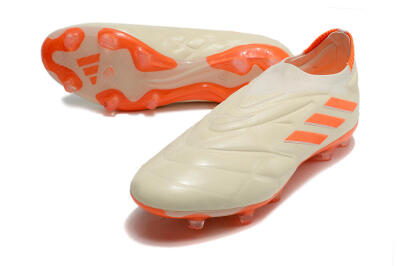 Men's Adidas Copa Pure+ FG Firm Ground Low-Tops Football Boots - White/Orange