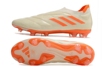 Men's Adidas Copa Pure+ FG Firm Ground Low-Tops Football Boots - White/Orange