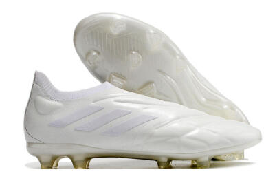 Men's Adidas Copa Pure+ FG Firm Ground Low-Tops Football Boots - White/White
