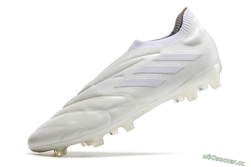 Men's Adidas Copa Pure+ FG Firm Ground Low-Tops Football Boots - White/White 4