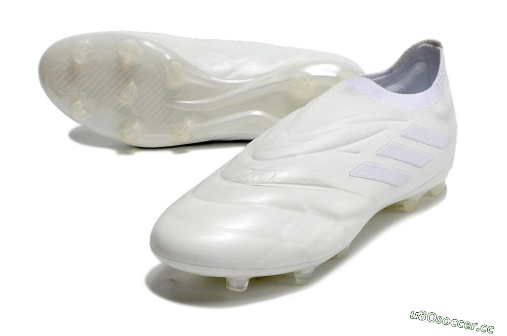 Men's Adidas Copa Pure+ FG Firm Ground Low-Tops Football Boots - White/White 3