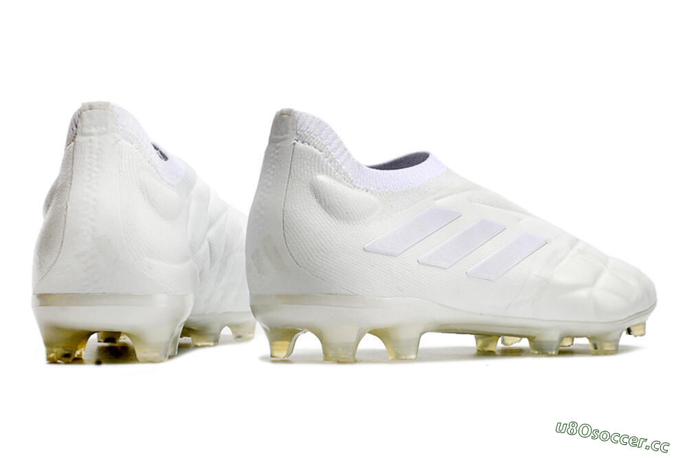 Men's Adidas Copa Pure+ FG Firm Ground Low-Tops Football Boots - White/White 6