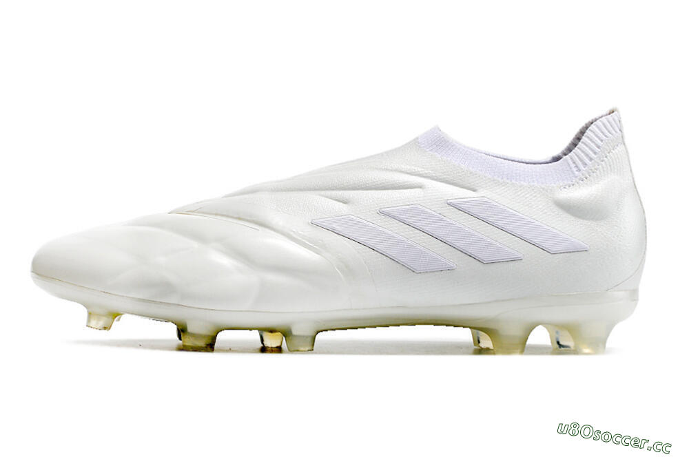 Men's Adidas Copa Pure+ FG Firm Ground Low-Tops Football Boots - White/White 0