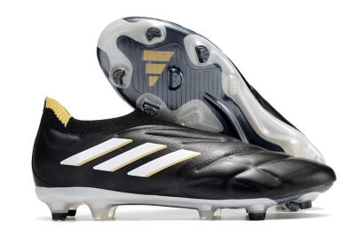 Men's Adidas Copa Pure+ FG Firm Ground Low-Tops Football Boots - Black/White
