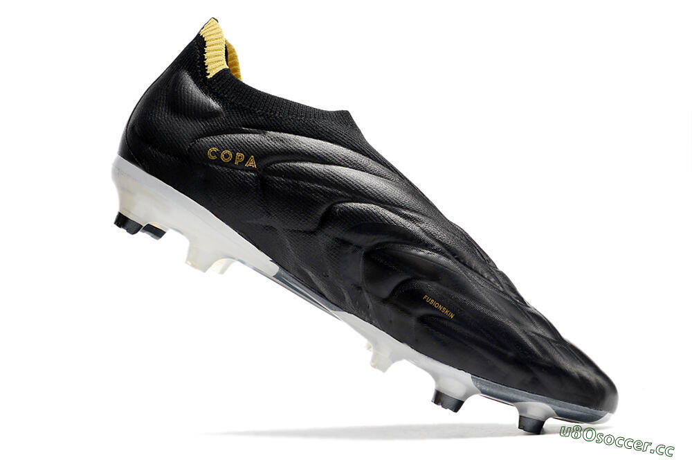 Men's Adidas Copa Pure+ FG Firm Ground Low-Tops Football Boots - Black/White 4