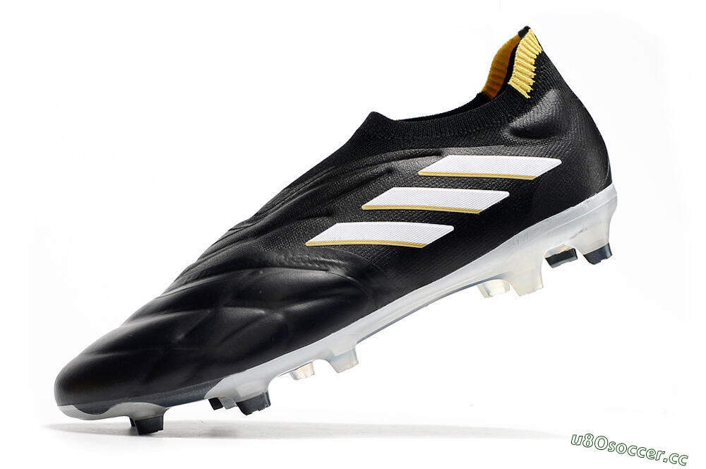 Men's Adidas Copa Pure+ FG Firm Ground Low-Tops Football Boots - Black/White 5