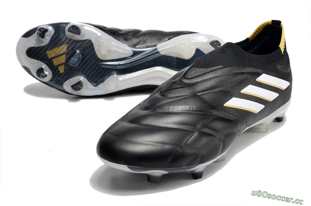 Men's Adidas Copa Pure+ FG Firm Ground Low-Tops Football Boots - Black/White 3