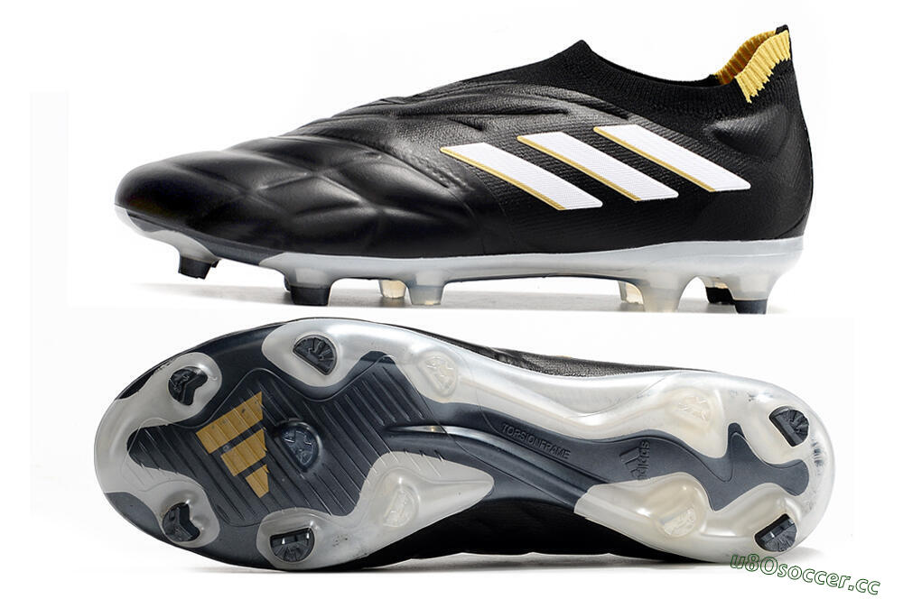 Men's Adidas Copa Pure+ FG Firm Ground Low-Tops Football Boots - Black/White 1