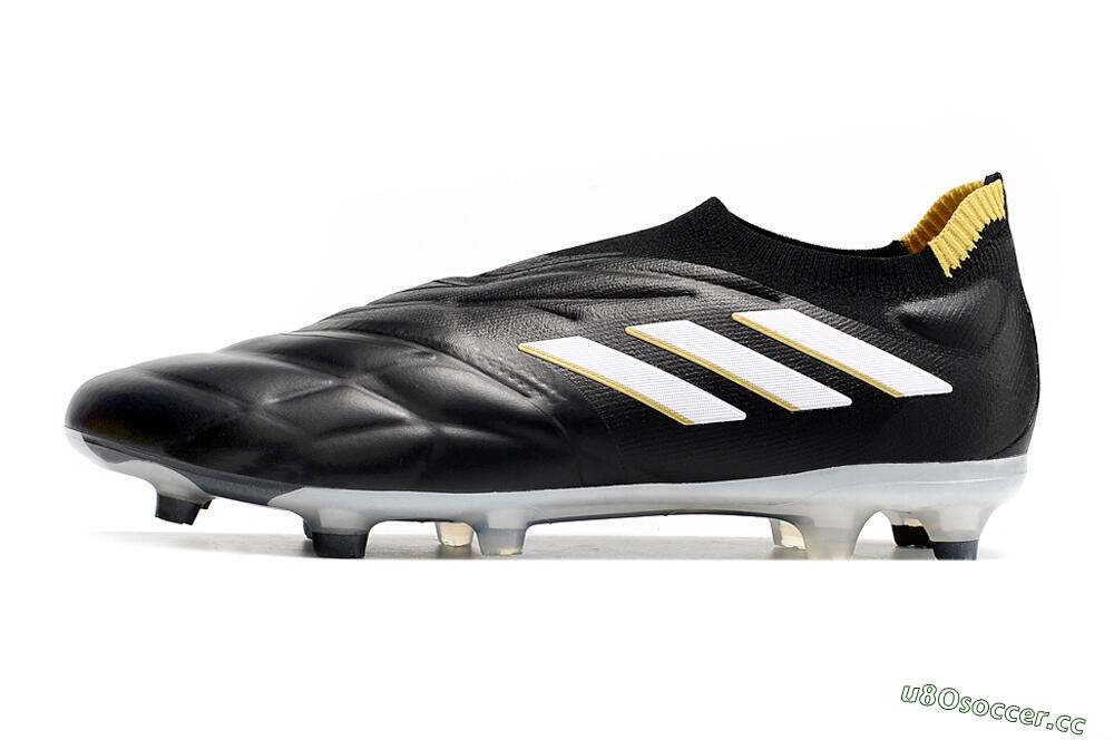 Men's Adidas Copa Pure+ FG Firm Ground Low-Tops Football Boots - Black/White 0