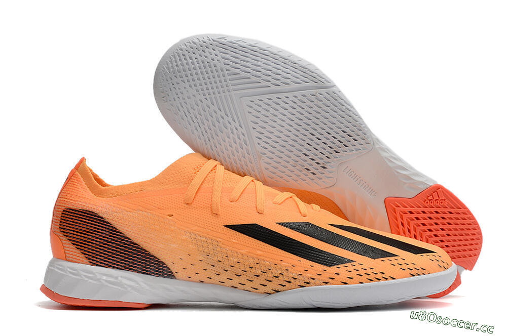 Men's Adidas X Speedportal.1 IC Indoor & Futsal Low-Tops Football Shoes - Orange/Black 2