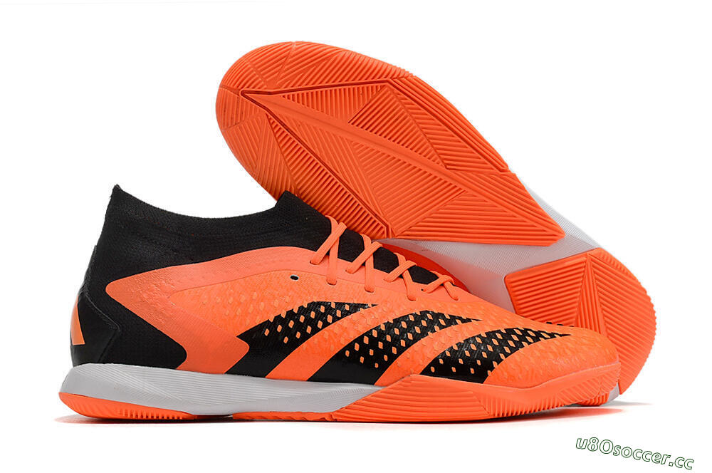Men's Adidas Predator Accuracy.1 IC Indoor & Futsal Low-Tops Football Shoes - Orange/Black 2