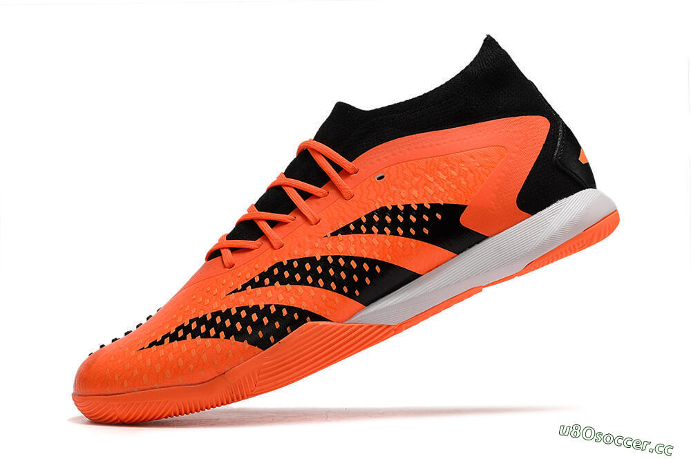 Men's Adidas Predator Accuracy.1 IC Indoor & Futsal Low-Tops Football Shoes - Orange/Black 5