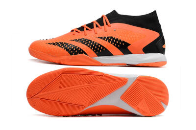 Men's Adidas Predator Accuracy.1 IC Indoor & Futsal Low-Tops Football Shoes - Orange/Black