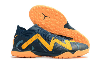 Men's Puma Future Match TT TF Artificial Turf Low-Tops Football Shoes - Blue/Yellow