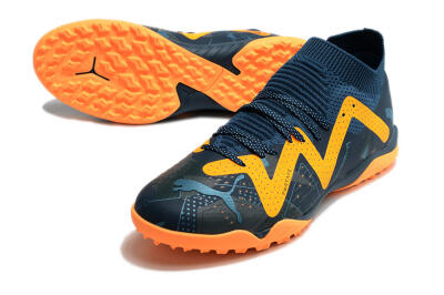 Men's Puma Future Match TT TF Artificial Turf Low-Tops Football Shoes - Blue/Yellow
