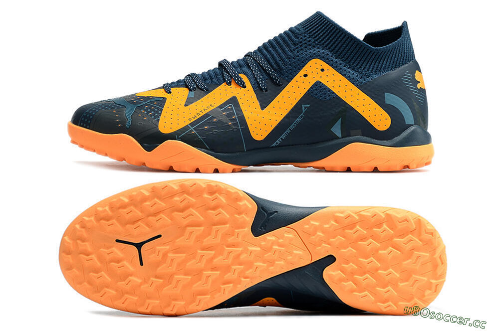 Men's Puma Future Match TT TF Artificial Turf Low-Tops Football Shoes - Blue/Yellow 1