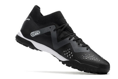 Men's Puma Future Match TT TF Artificial Turf Low-Tops Football Shoes - Black/White