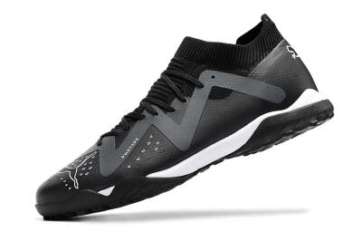 Men's Puma Future Match TT TF Artificial Turf Low-Tops Football Shoes - Black/White
