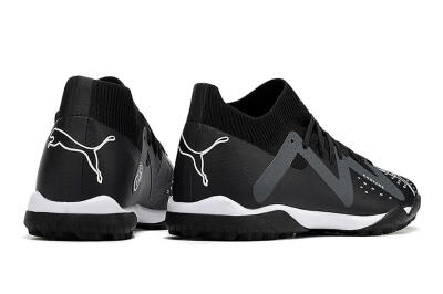 Men's Puma Future Match TT TF Artificial Turf Low-Tops Football Shoes - Black/White