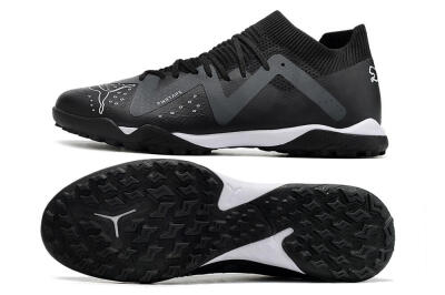 Men's Puma Future Match TT TF Artificial Turf Low-Tops Football Shoes - Black/White