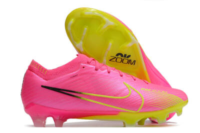 Men's Nike Air Zoom Mercurial Vapor 15 Elite FG Firm Ground Low-Tops Football Boots - Pink/Green/Black