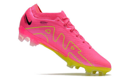 Men's Nike Air Zoom Mercurial Vapor 15 Elite FG Firm Ground Low-Tops Football Boots - Pink/Green/Black