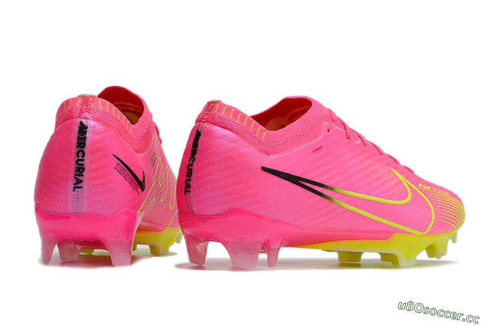 Men's Nike Air Zoom Mercurial Vapor 15 Elite FG Firm Ground Low-Tops Football Boots - Pink/Green/Black 6