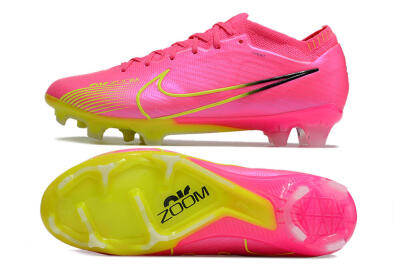 Men's Nike Air Zoom Mercurial Vapor 15 Elite FG Firm Ground Low-Tops Football Boots - Pink/Green/Black
