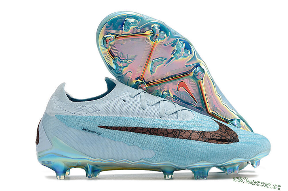 Men's Nike Phantom GX Elite FG Firm Ground Low-Tops Football Boots - Blue/Brown 2