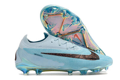Men's Nike Phantom GX Elite FG Firm Ground Low-Tops Football Boots - Blue/Brown